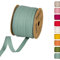 Halbach Seidenbänder Baumwollband 10 mm x 30 m, Bänder zum Basteln als Meterware, Stoffband für Dekorationen, Webband 100% Baumwolle DIY Handwerk, Schrägband Näharbeiten, Farbe: sage green, 24500