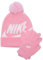 Nike NAN SWOOSH POM BEANIE GLV SET 8A2695-A8F, Rosa, Einheitsgröße