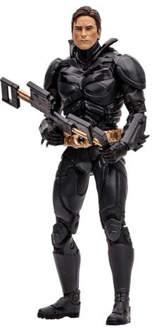 DC Multiverse 7 tum Batman actionfigur (The Dark Knight) med fallskärmshoppning utrustning - mycket detaljerad samlarobjekt för fans och samlare