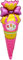 DIWULI Schultüte Ballon Pink - Einschulung Mädchen Party