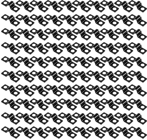 Collari per Tubi a U Morsetti, 100 Pezzi fascette Stringitubo per 6 mm Condotti, Muro Foro Doppio Morsetti per Cavi Dimensione, per Tubi Cavi Fissaggio