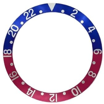 ROUHO 37,6mm Inserto Bisel Aluminio Reemplazo Anillo Reloj GMT Incrustación Esfera Inclinada Cronómetro 30,5mm para Rolex GMT-Master II 16710