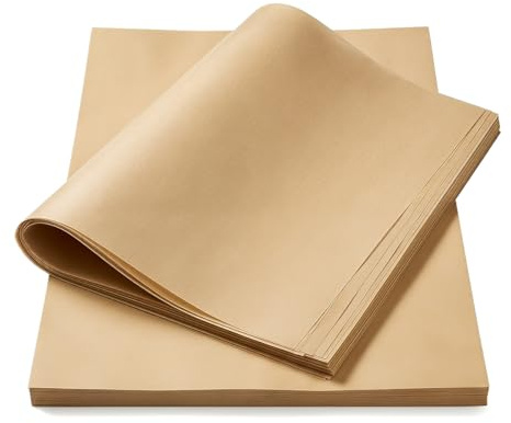 200 piezas de papel de horno, 23 x 33 cm, papel de horno sin peas ni bpa, papel antiadherente, papel encerado, papel sin blanquear, para hornear, cocinar, asar, horno, freidora de aire caliente, color