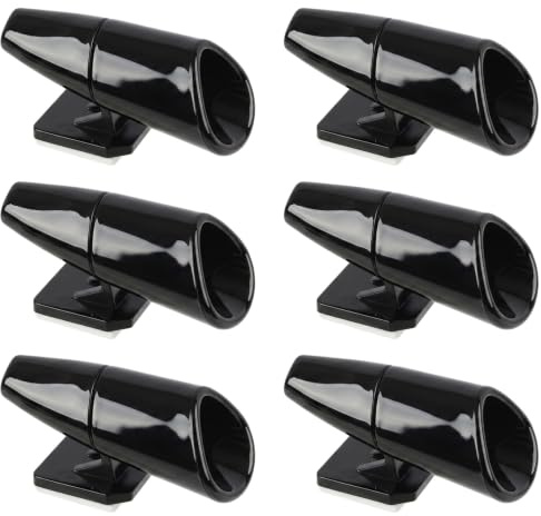 6 Piezas Silbato Anticiervos para Coche,Dispositivo Ultrasónico Ahuyentador de Animales Salvajes,Alarma de Advertencia Anticolisión para Auto,Camión,Moto y Autocaravana,con Base Adhesiva,Negro