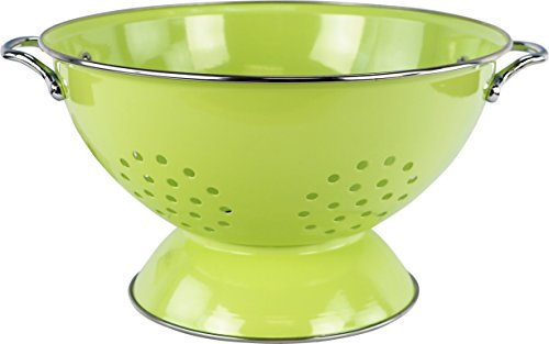 Calypso Basics by Reston Lloyd Powder Coated Enameled Colander, 5 Quart, Lime