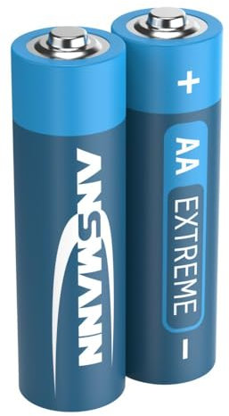 ANSMANN Extreme Lithium Batterie AA Mignon 2er Pack - 1,5V, LR6 - hohe Kapazität, extrem leich, 700% mehr Power
