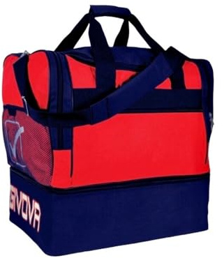 BORSONE GIVOVA BIG 10 / MEDIUM 10 PALESTRA FITNESS BORSA CALCIO ALLENAMENTO GARA TRAINING (Rosso / Blu, Big)