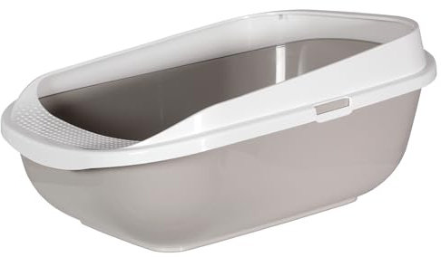 Karlie Katzentoilette mit Rand 64,5x48x27 cm, grau