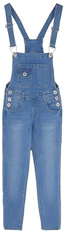 TMK Mono Vaquero de Niñas Mono de Mezclilla Ropa de Trabajo en Jeans Rasgados Casual para Niños Y Niñas Cod.7040, Código: 7047, 8 años