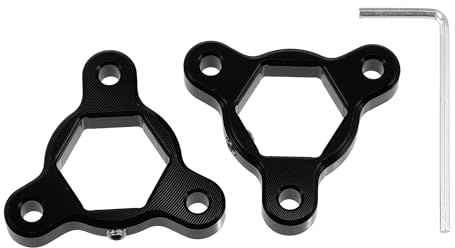 Motoforti 19 mm svart aluminiumlegering racingmotorcykel CNC-gaffel förspänningsställare för de flesta motorcyklar – förpackning med 2
