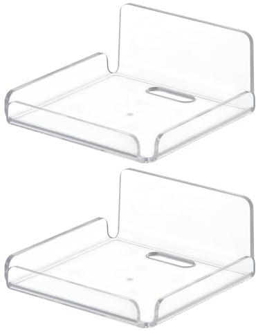 2 soportes de pared acrílicos multifuncionales para colgar en la pared, no perforan la pared de la cámara de seguridad