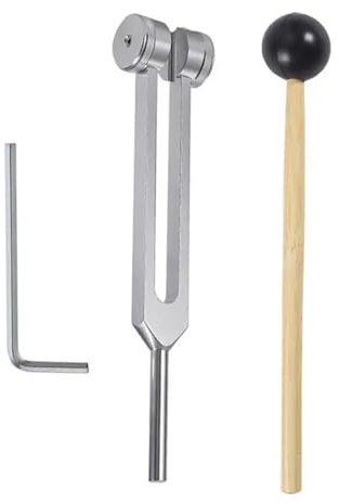 Stämgaffel stämningsgaffel 128 Hz aluminiumlegering stämningsgaffel ljudslagverksinstrument för ljudläkning (silver)