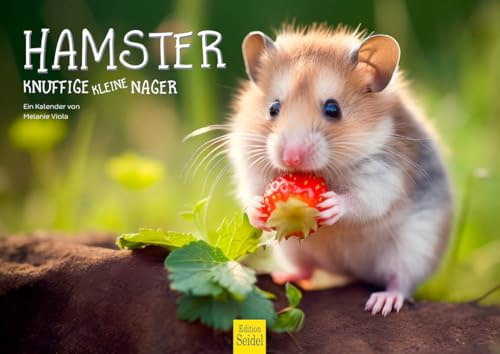 Edition Seidel Calendario premium para hámster 2026, formato DIN A4, calendario de pared, calendario de animales, mamíferos, mascotas, roedores, melanie viola