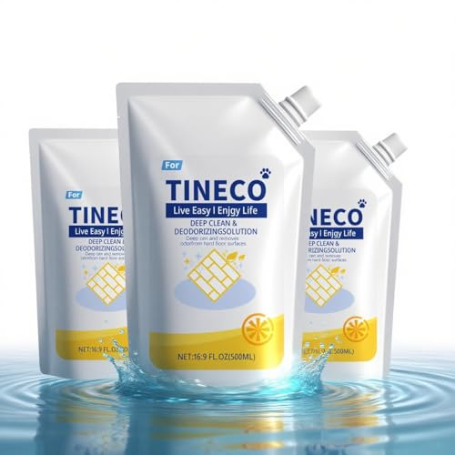 Recharge de solution nettoyante pour sols 500 ml, lot de 3, compatible avec Tineco iFloor 2/3 Breeze/S3/S5/S5 Pro 2/S6/S7 Pro - Nettoyant neutralisant les odeurs au parfum citronné