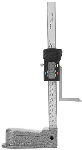 Digital höjdmätare 0-150 mm |Verktyg för noggrann djupmätning för träbearbetning/metallbearbetning |Base i rostfritt stål och teknisk plastkonstruktion |1070g Heavy Duty Design