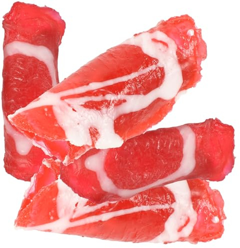 Didiseaon 4 Pièces de Rouleaux de Viande Artificielle en PVC Réaliste Modèle Alimentaire pour Décoration et Jeu Éducatif Accessoires de Fausse Viande Cuisine et Fête