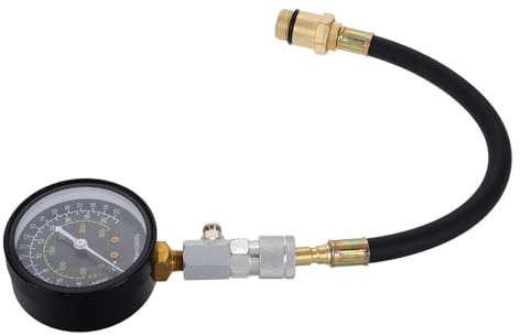 UKCOCO Kit Misuratore Compressione Motore Portatile Manometro Compressione Cilindri per Motori Piccoli Strumento Diagnostico Auto Facile da Usare per Controllo Pressione Affidabile