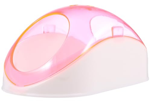 Housoutil Portable Small Pet Sand Bath House with Half Plastic Bathroom Container and Sand Scoop Designed for Home and Outdoor Travel Not Easy to Rollover Random Random Color