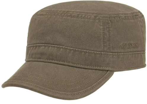 Stetson Gosper Army Cap Urban Fullcap 100% Coton UV-Schutz 40+ Unisexe Ete Hiver