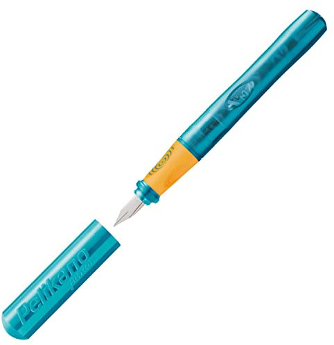 Pelikan Pelikano Junior Learning Fountain Pen Stainless Steel Left-Handed Users Turquoise