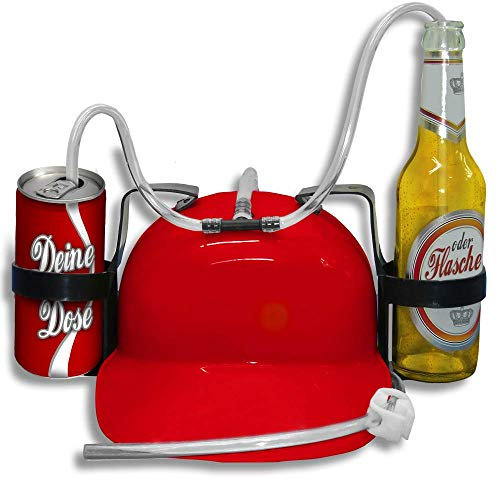 HSK Trinkhelm Spaßhelm Neutral Fun Spaß Party Feier Fest - 251600 Farbe rot