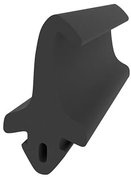 Mitteldichtung für Kunststofffenster – Schwarz | Muster | Gummidichtung | 17 mm Höhe | Fensterdichtung | Zugluft- & Schallschutz