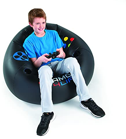 Tribello Inflatable Video Gaming Chair for Kids, Teens Cool Game Chair,Xbox Chair, Perfect for Game Rooms,Video Games or Relaxing, Family Movie Nights,Dorms, Parties,