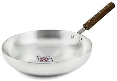Easy Shopping Master Cook Heavy Gauge Aluminium Frying Pan with Wooden Handle - Chef's Skillet for Curry, Restaurant, Catering & Home (28cm)