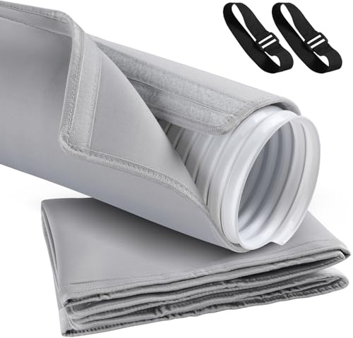 AGPTEK 60''x20'' Copertura Isolante per Tubo di Scarico del Condizionatore, Adatto a Tubi Flessibili Universali da 5 e 5,9, Manicotto Protettivo in EVA (Chiusura a strappo)