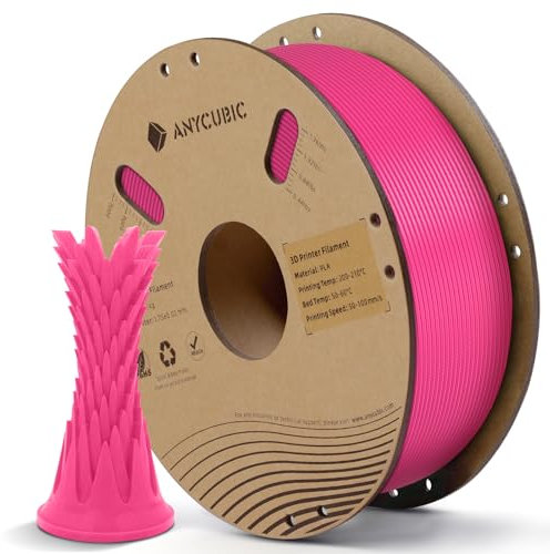 ANYCUBIC PLA Filament 1.75mm 1KG Magenta, 3D Drucker Filament, Filament-3D-Druckmaterialien, Intelligente Identifikation