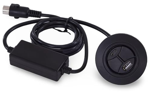 Hommoat Recliner Replacement Switch with 2 Button 5 Pin Plug, Built-in Round Control for Power Recliner Lift Chair, USB C Charge Port, CD008