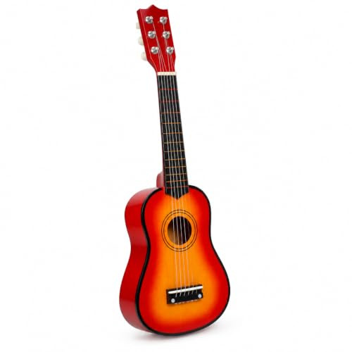 6 Strings Acoustic Guitar for Beginners - 21 Inch Classical Guitar Toy Kit with Strings and Pick Anti-Crack Basswood Junior Music Instrument Starter Pack for Boys Girls Music Class