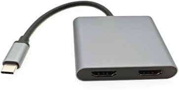 JZK Adattatore USB-C a doppio HDMI, supporto USB-C a HDMI 4K@60Hz per MacBook Pro Air per Chromebook Pixel per Lenovo Yoya Surface