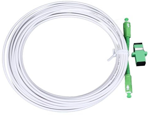 SC Fibre Optic Internet Cable Optical Modem Extension Cable Set Singlemode Gepanzerte Jumper Optical Patch -Patchkabel mit Flanschstecker für Ftth Fttb Fttp (SC 15m / 49,2ft)