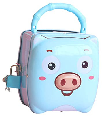 HONMEET Salvadanaio A Forma Di Maiale in Ferro Barattolo Per Conservare Monete Per Bambini E Risparmio