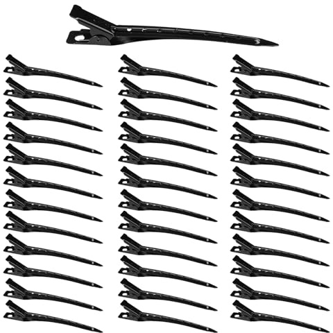 36 styckenhårklämmor Dam, 9 cm metall avdelklämmor, frisör alligatorklämmor, klämmor frisörsalon, styling, Duckbill clips, professionella hårklämmor