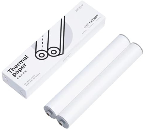 2 Rolls A4 Thermal Paper, 21 x 29.7 cm Portable Printer Paper Compatible with MT890/HPRT MT810/M08F/ITP01/ITP04, Thermal Paper Roll Support Contract, Picture, Etc(White)