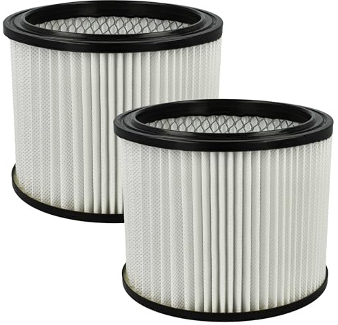 vhbw 2x Cartucho filtrante reemplaza Scheppach 7906300706 para sistema de extracción - Filtro de repuesto HEPA, 16 x 12,7 cm