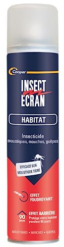 INSECT ECRAN - Spray Anti-Moustiques - Efficace sur les Moustiques, Mouches et Guêpes - Effet Foudroyant & Effet Barrière - Grand Format- Aérosol - 300ml