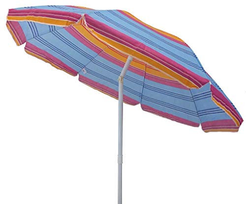 Milani Home s.r.l.s. Ombrellone Spiaggia Assortiti TNT Diametro 2 M per Campeggio Spiaggia Mare Piscina Giardino