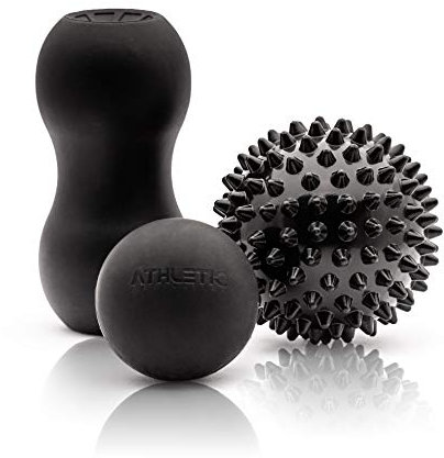 ATHLETIC AESTHETICS Premium Massageball Set - Faszien-Ball/Duo-Ball/Igel-Ball zur Selbstmassage und Triggerpunkttherapie/Physiotherapie (6. Variante: 3er Set)