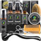Beard Growth Kit w/Beard Wash,2 Pack Beard Growth Serum,Beard Growth Oil,Beard Balm,Comb,Brush,Scissor,Bag,E-Book,Beard Care Grooming Kit Christmas Stocking Fillers Gifts for Men Him Dad Husband