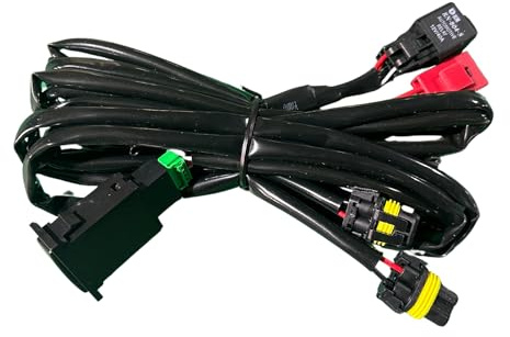 Dimljusbrytare ledningssats – 12 V universal bil LED dimljus på/av-knapp ledningssele säkringsreläkit passar de flesta fordon
