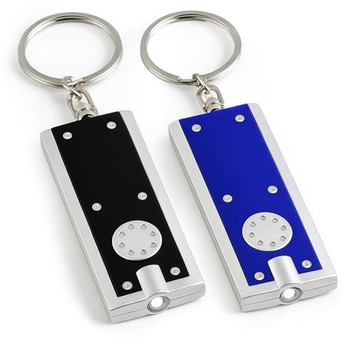 SOL 2pk LED Small Torch Keyring Light Compact Mini Flashlight for Keys Bags Emergency Use Bright Illumination Lightweight Portable Everyday Carry Accessory Travel Home Safety