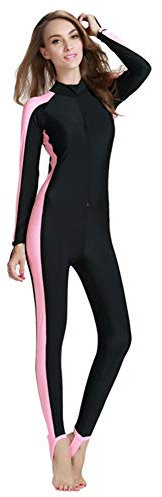YEESAM Modest Swimwear - Tuta subacquea da donna, uomo, ragazza, protezione UV, per tutto il corpo, per sport acquatici, Colore: rosa., XXXL