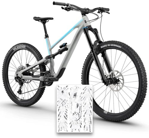 unleazhed Bike Protection BP01 S Frame Serfaus White Glossy |Rahmenschutzfolie für Mountainbikes | Made in Germany | 10 -teiliges Rahmenschutz-Set | extrem reißfest