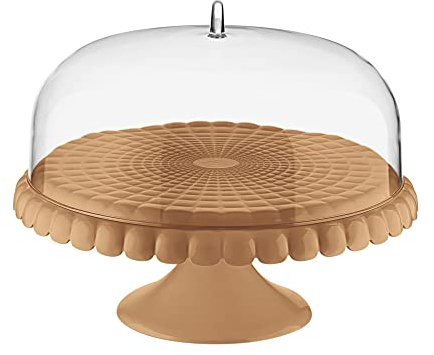 Guzzini - Tiffany - Soporte con Campana pequeña, para Tartas con Tapa - Terracota, Ø 30 x 27 cm - 199401242