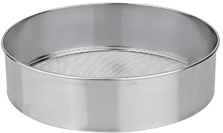 TIENDA EURASIA® Tamizador para Espolvorear, Fabricado en Acero Inoxidable, Comodo y Facil de Usar para Reposteria, Espolvorea Azucar, Chocolate en Polvo, Harina, Malla Inoxidable 9, 20 cm de Diametro