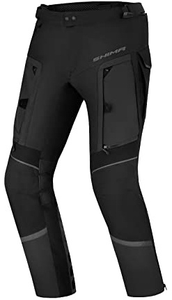 SHIMA Hero 2.0 Pantalon Moto Hombre Protectores AirForce Homologado Ajustado Traje de Moto Urbano Pantalón Protección de Rodilla Ventilado Elástico Verano (Masculinos Pantalones, Negro, L)