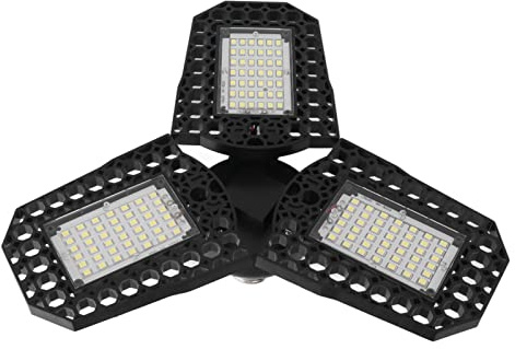 Taklampa 85‑265V E27 LED-garagelampor Gruvlampor 60W Tre Blad Vikbar Deformation Garagelampa Lager Fabrikstaklampa